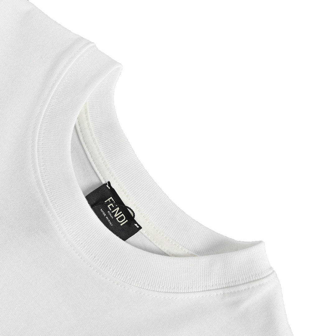 Fendi 23ss woolen bear print short sleeves
