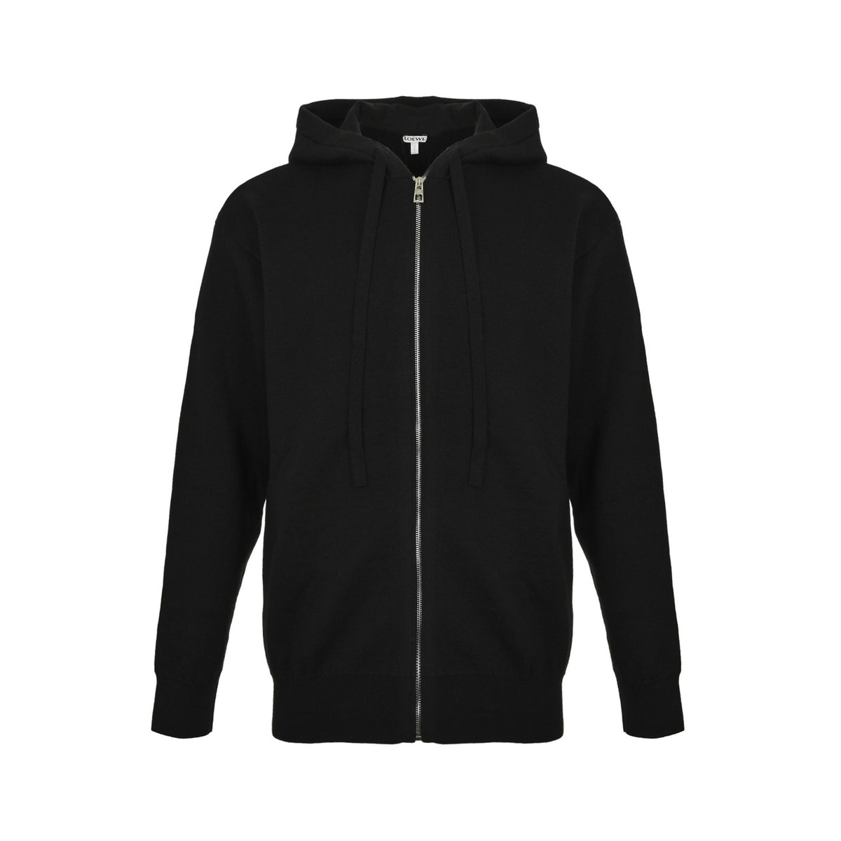 Loewe/Luoyiwei Anagram hooded knitted jacket with embossed back zipper
