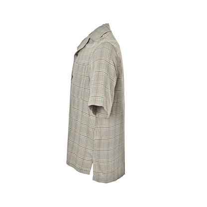 Loro Piana/LP plaid Cuban collar short-sleeved shirt