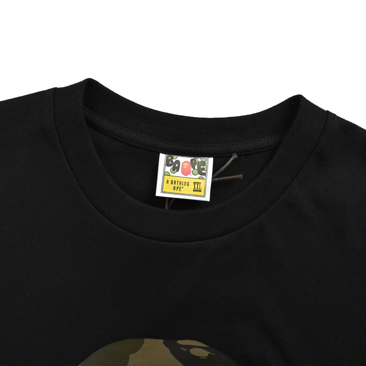BAPE 26ss classic green camouflage great ape head letter print short sleeves