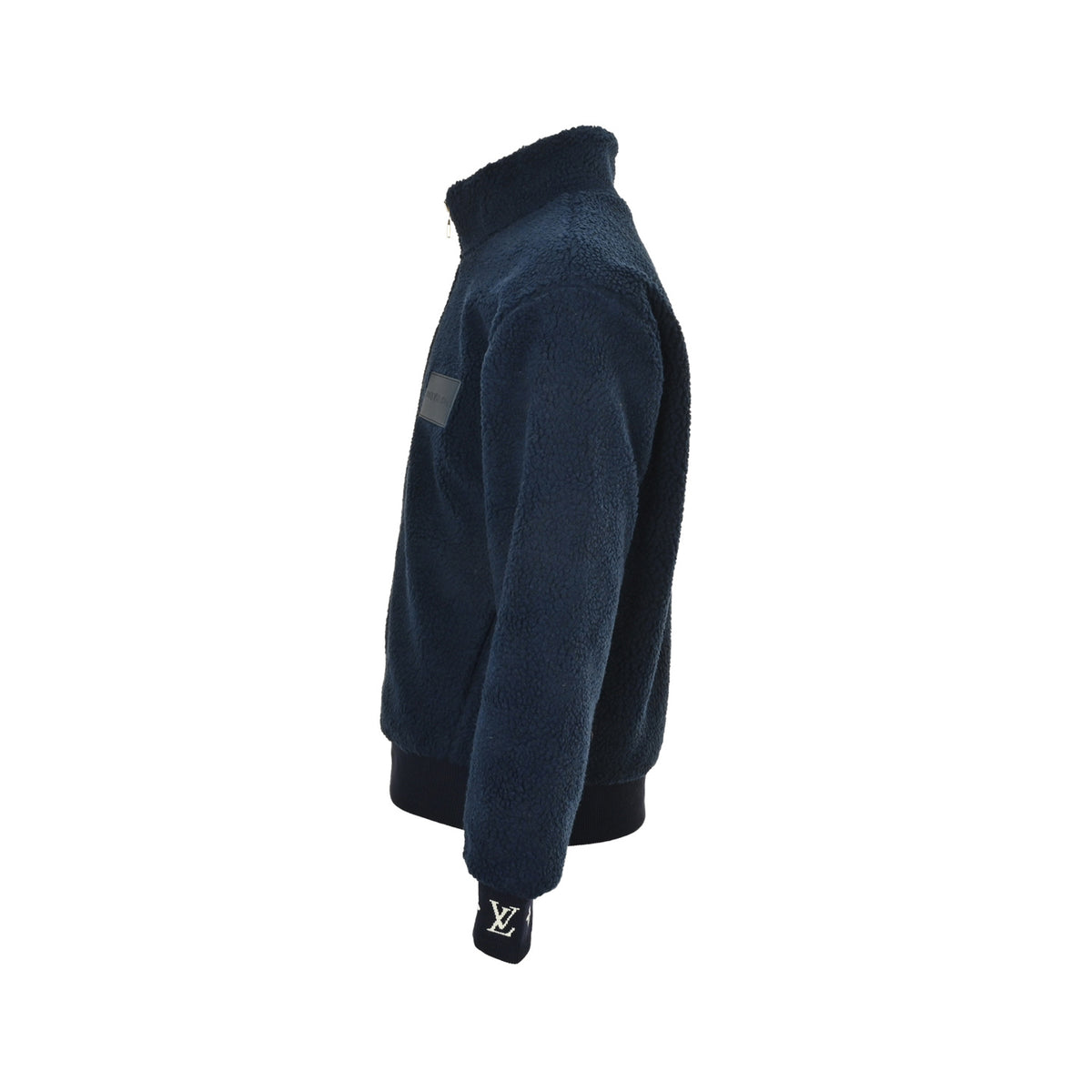 Louis Vuitton 24Fw leather sherpa stand collar jacket