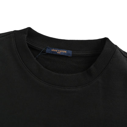 Louis Vuitton 25Fw embroidered letter round neck sweatshirt