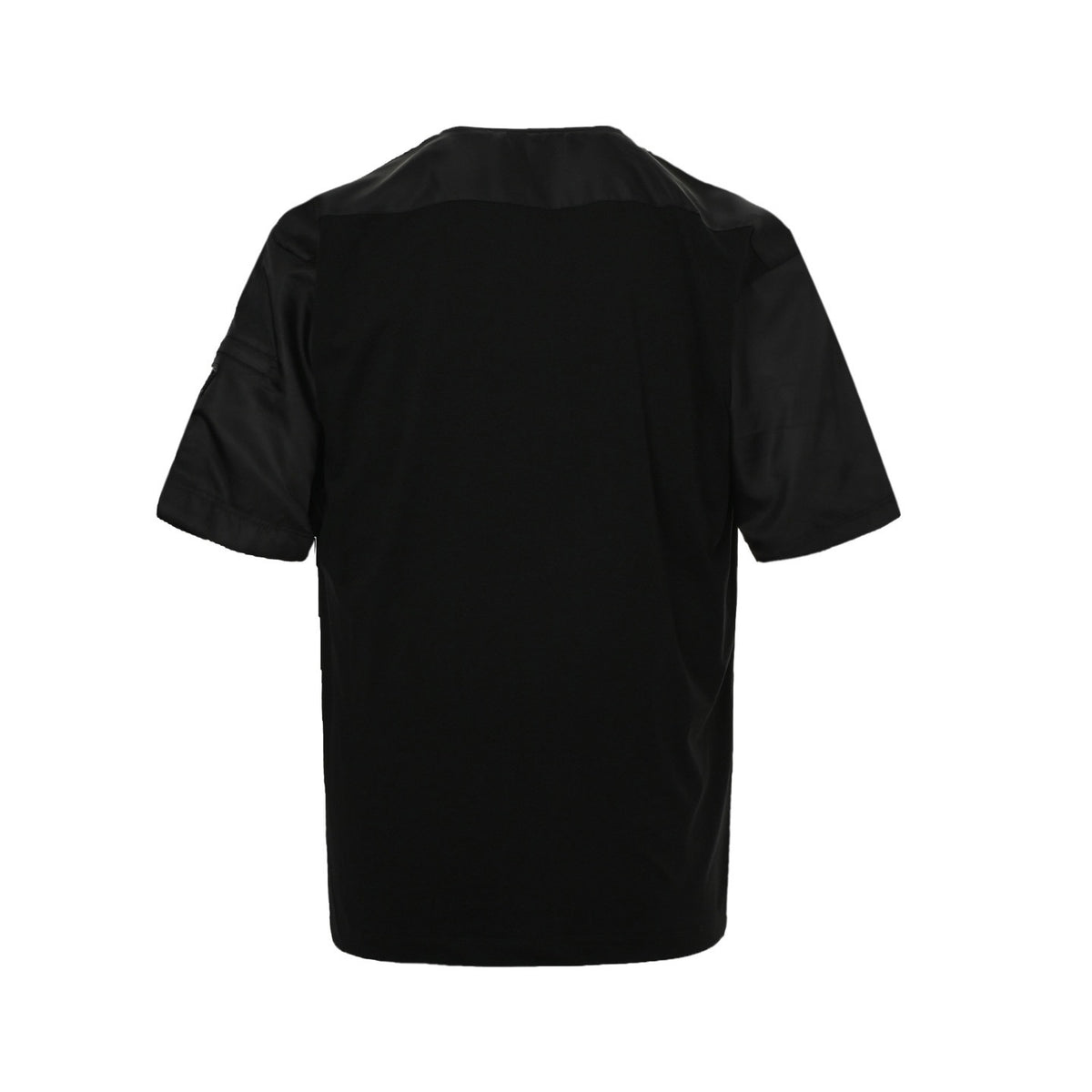 Prada sleeves triangle logo pocket nylon splicing short sleeves