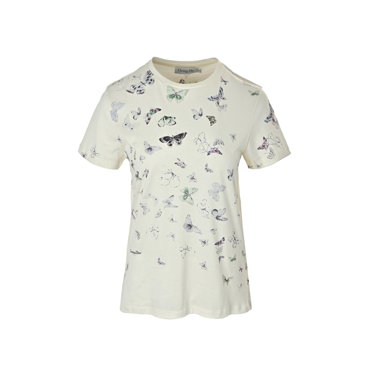 Dior 26ss women's butterfly print short sleeves