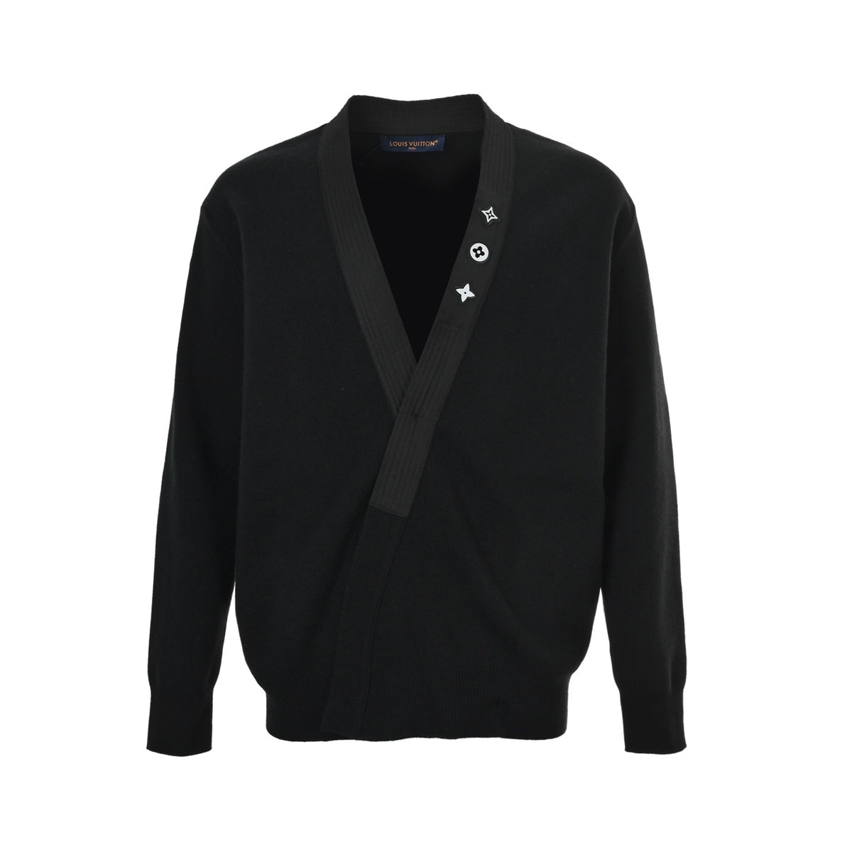 Louis Vuitton 25Fw three-flower reflective logo cardigan sweater