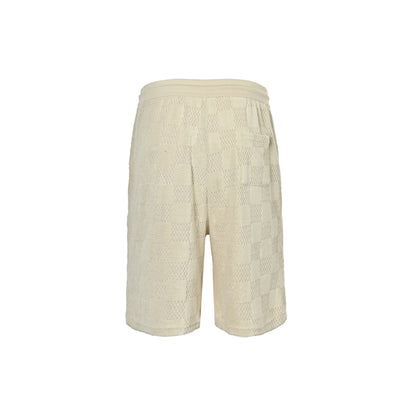 Louis Vuitton checkerboard drawstring terry shorts