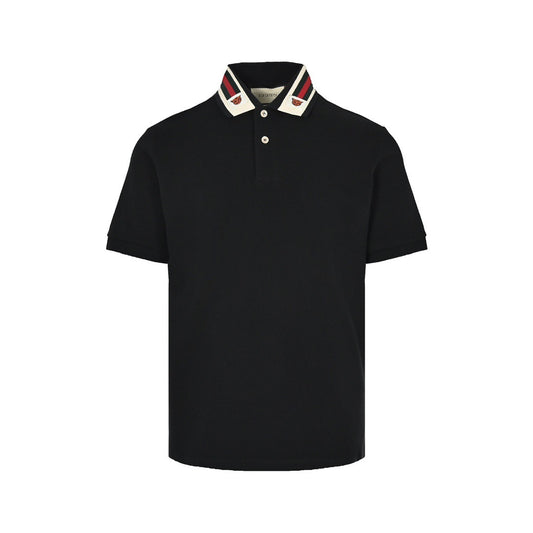 Gucci 22ss collar red and green webbing Polo short sleeves