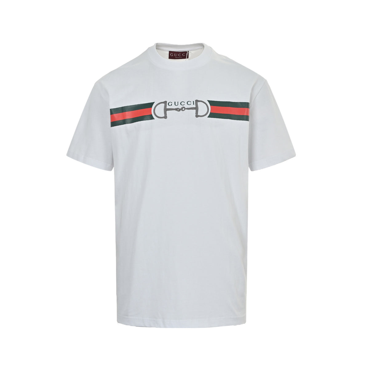 Gucci horsebit embroidered web short sleeves