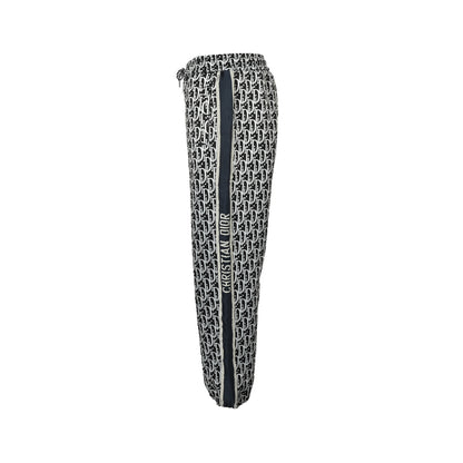 Dior all-over printed jacquard side webbing suit trousers