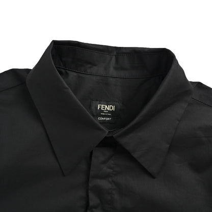 Fendi drawstring bag poplin long-sleeved shirt