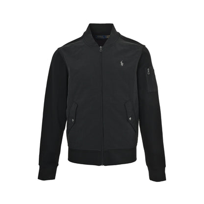 Ralph Lauren embroidered logo patchwork bomber jacket