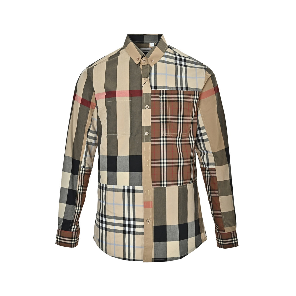 Burberry plaid stitching classic element shirt