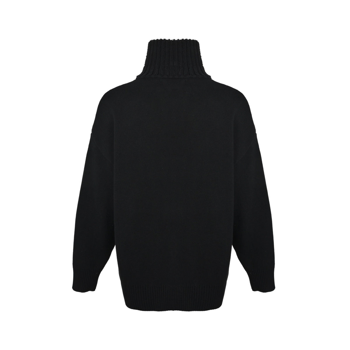We11 Done square logo half-zip turtleneck sweater