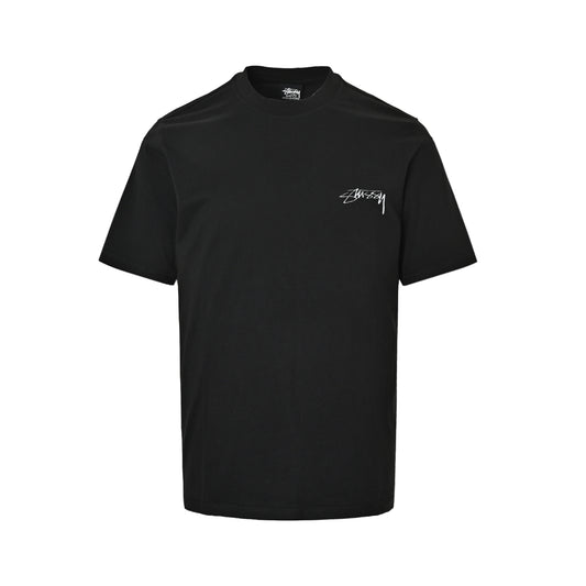 Stussy chest printed round neck short sleeves