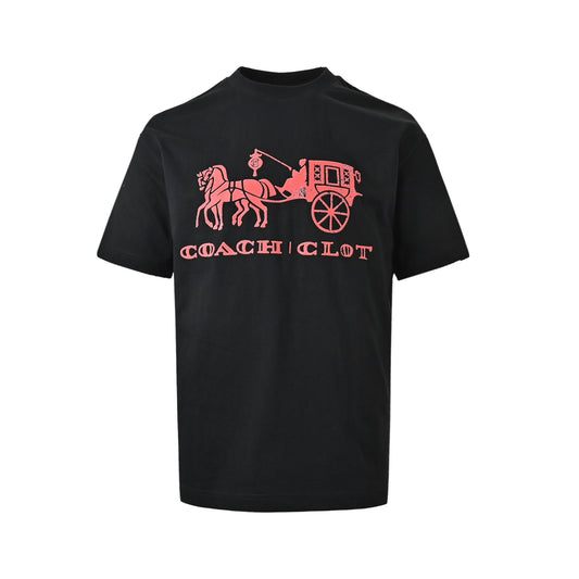 COACH/CLOT joint carriage print short-sleeve