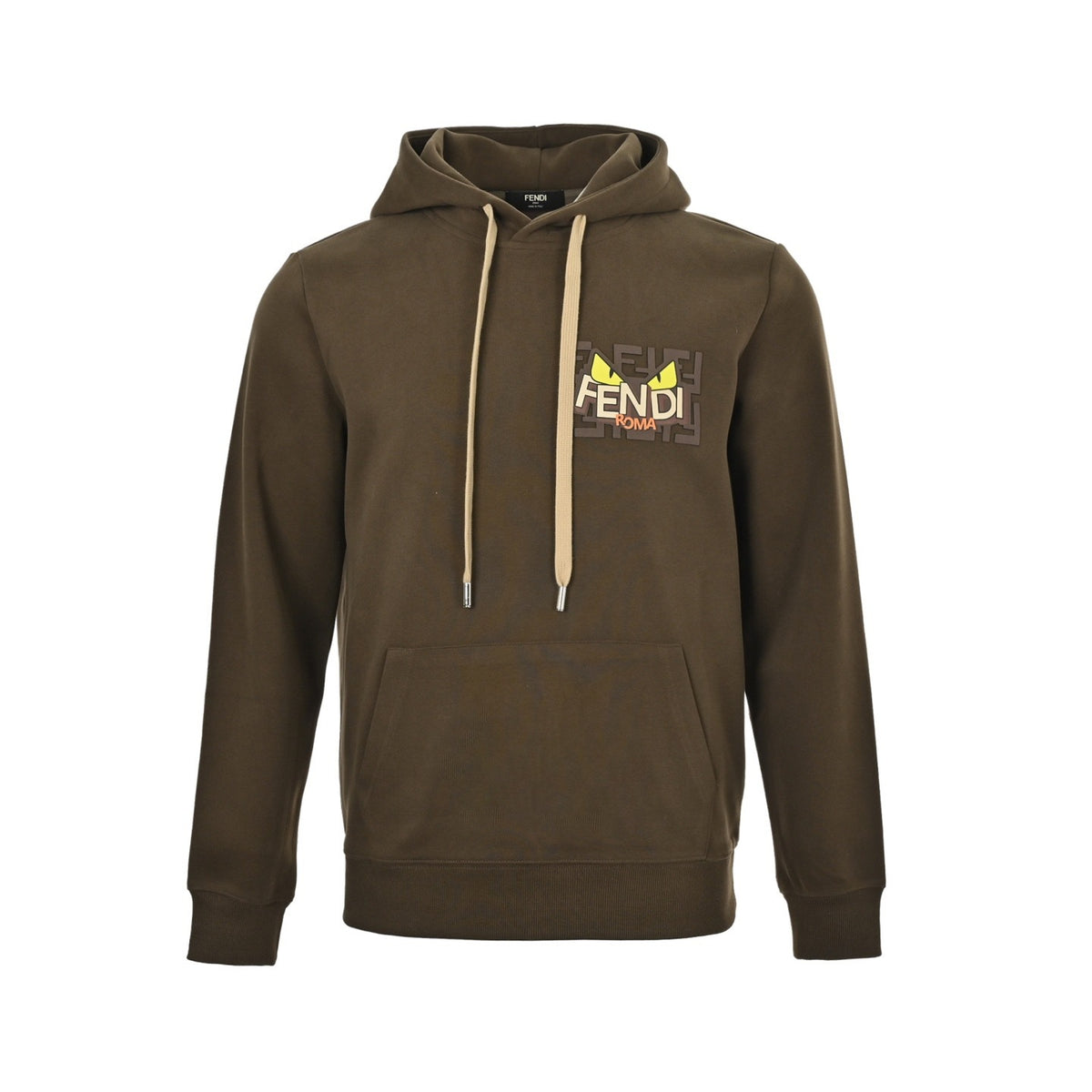 Fendi 25Fw little monster eye print hooded sweatshirt