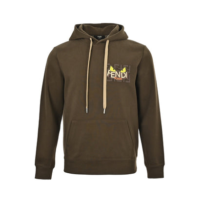 Fendi 25Fw little monster eye print hooded sweatshirt