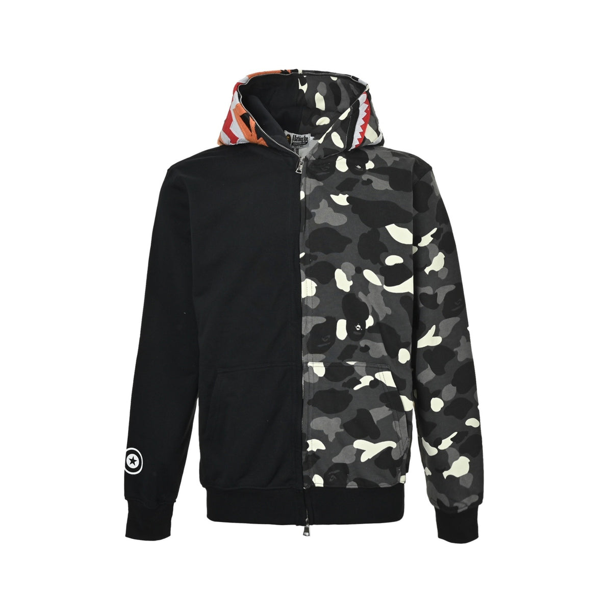 Bape single hood shark zip hooded jacket