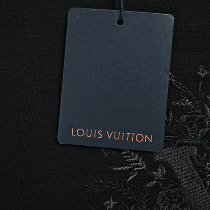 Louis Vuitton floral embroidered checkerboard short sleeves
