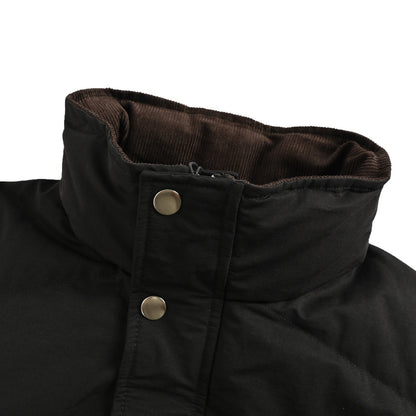 Prada 25Fw triangle mark stand collar quilted down jacket