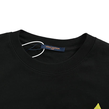 Louis Vuitton 26ss front and rear letter logo woven embroidered short sleeves