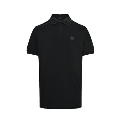 Moncler/Mask Black Label Back Patchwork Cotton Clothes Pique Polo Short Sleeves