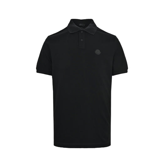 Moncler/Mask Black Label Back Patchwork Cotton Clothes Pique Polo Short Sleeves