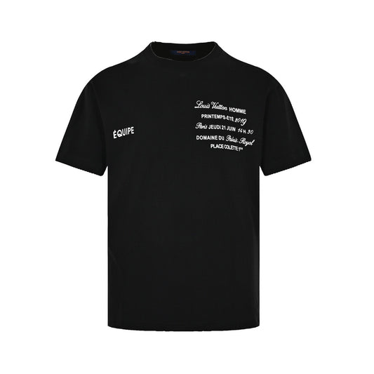 Louis Vuitton 23ss back shoe print short sleeves