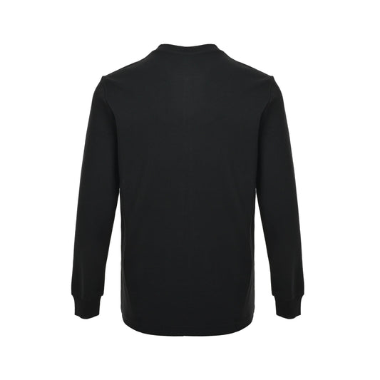 Chrome Hearts/Chrome Heart long-sleeved T-shirt with dark pattern cross on the chest and Sanskrit embroidery