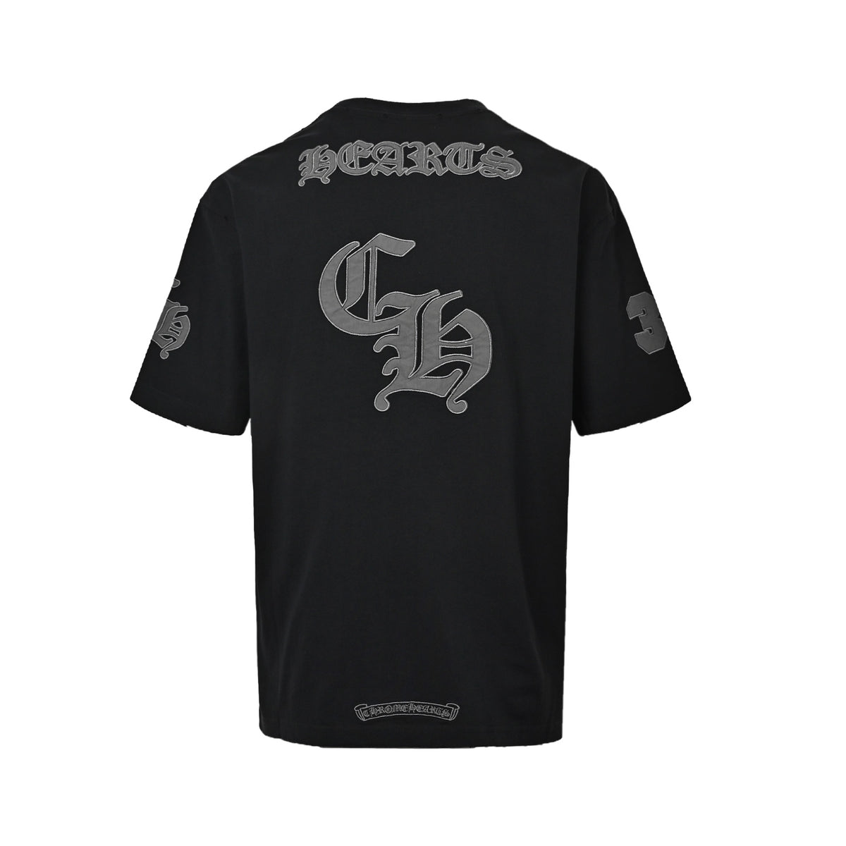Chrome Hearts/Chrome Heart Sanskrit patch embroidered short sleeves