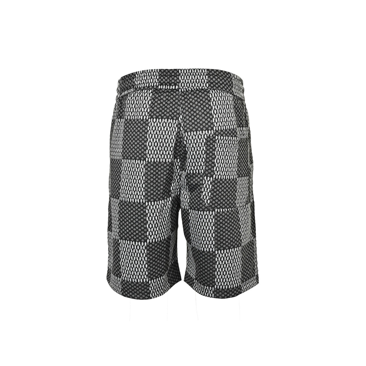 Louis Vuitton rhinestone letter logo checkerboard shorts