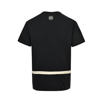 Loewe/Luo Yiwei color block braided webbing round neck