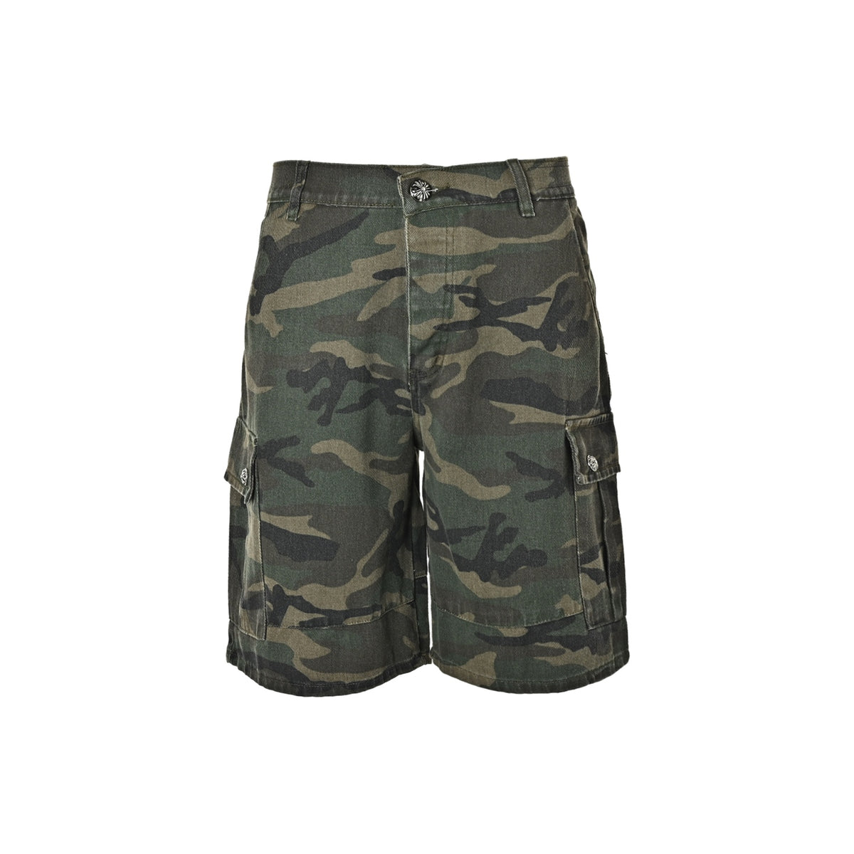 Chrome Hearts/Cro Heart city limited camouflage denim shorts