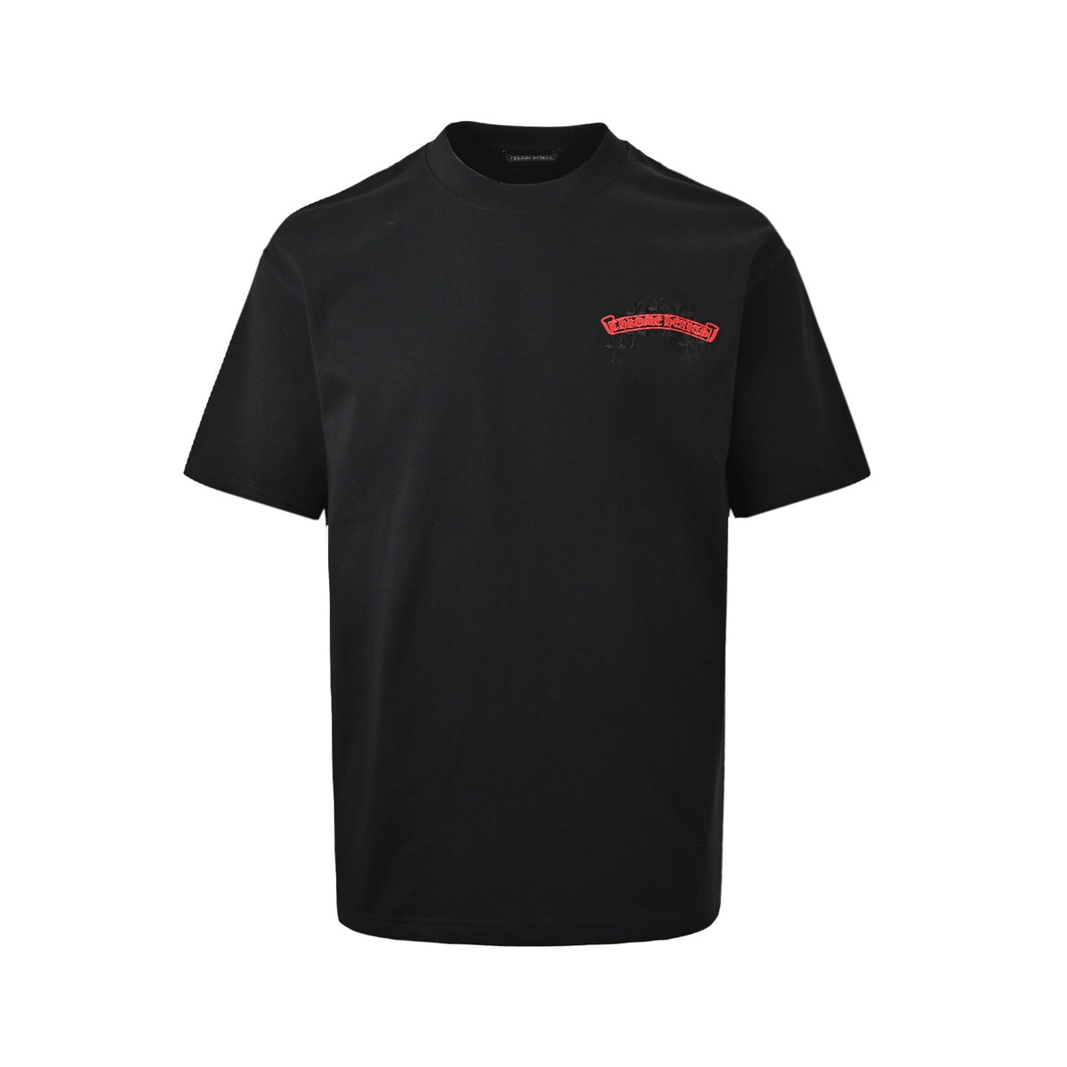 Chrome Hearts/Chrome Heart Cross Cluster Embroidered Short Sleeve