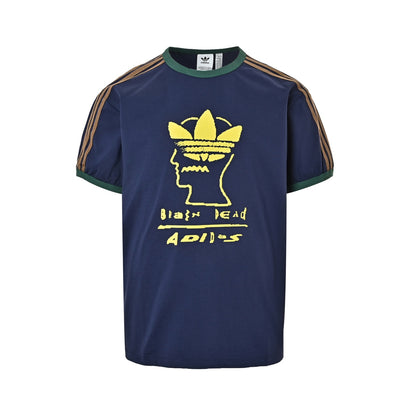 Adidas Braindeath joint flocked printed short-sleeves