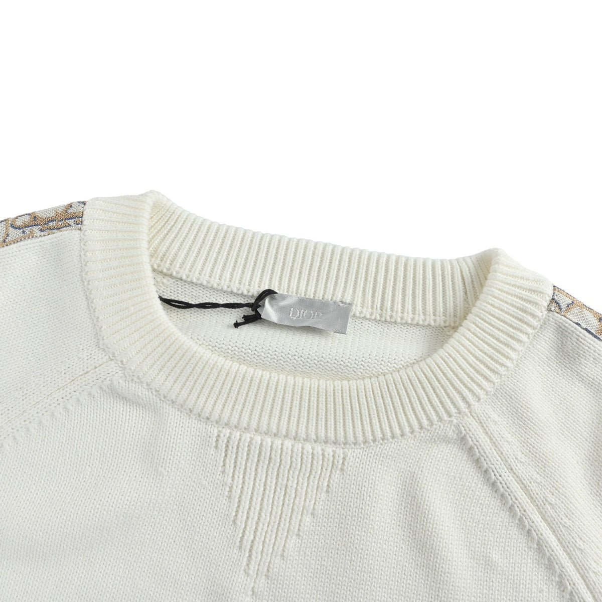Dior web knitted crew neck sweater
