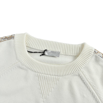 Dior web knitted crew neck sweater