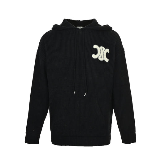 Celine Arc de Triomphe back letters towel embroidered hooded sweater