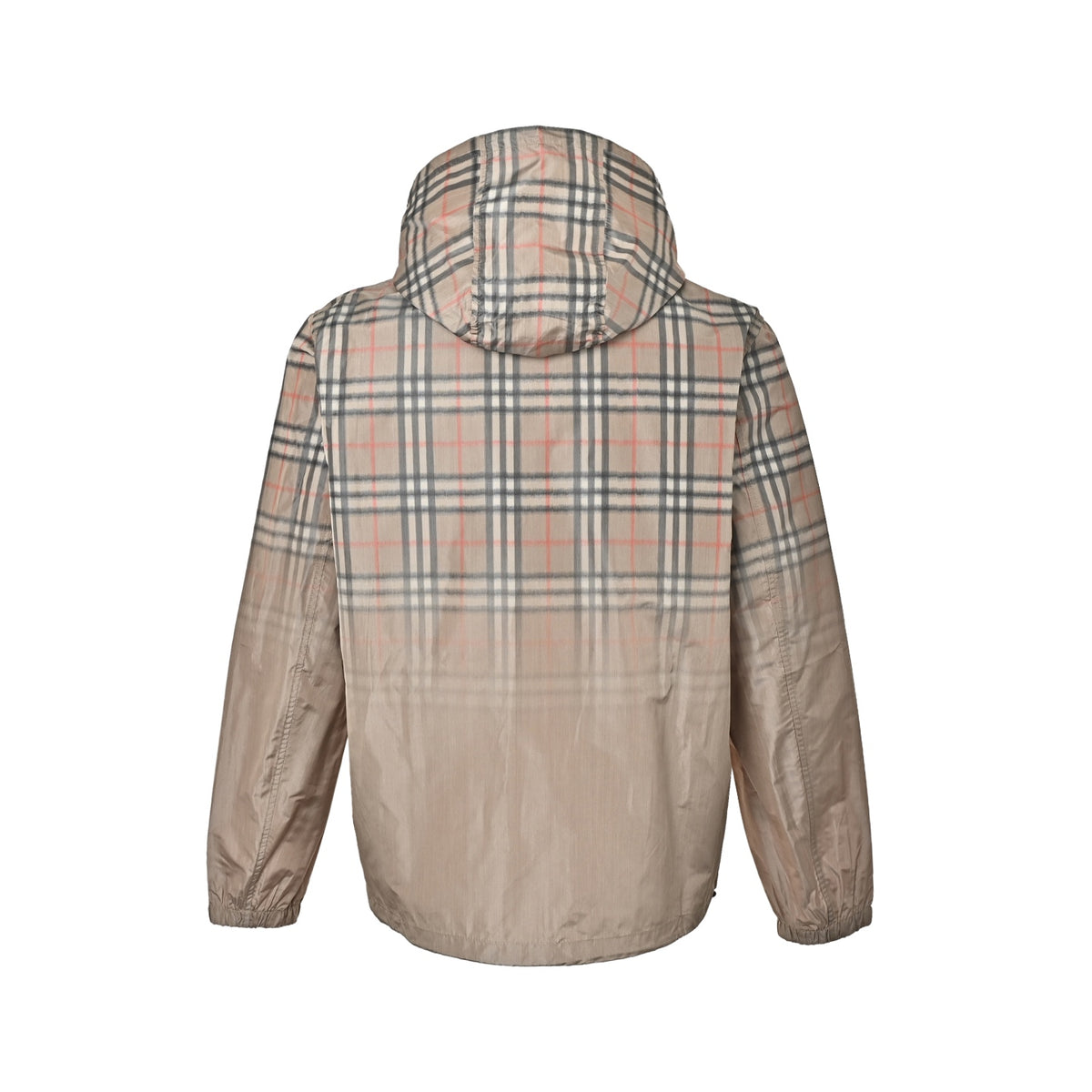 Burberry gradient yellow plaid hooded jacket