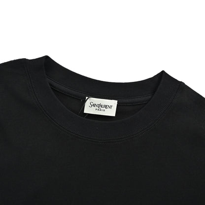 Saint Laurent short sleeves with letter print on the back