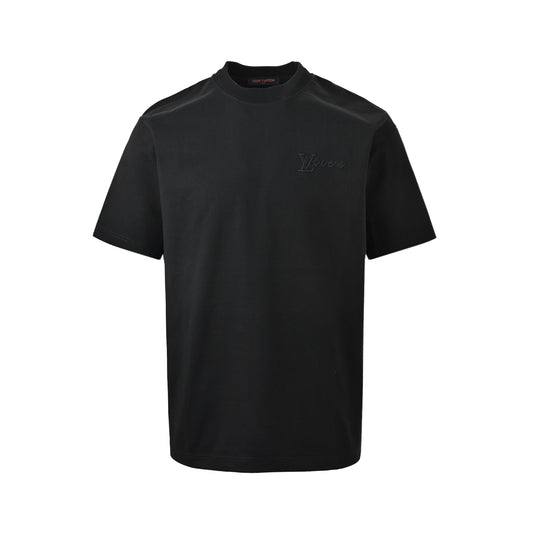Louis Vuitton short sleeves with small logo on the chest and letter embroidery on the back