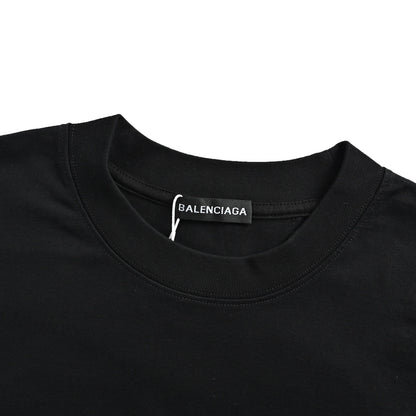 Balenciaga/Balanciaga Double B lock large patch embroidered round neck short sleeves