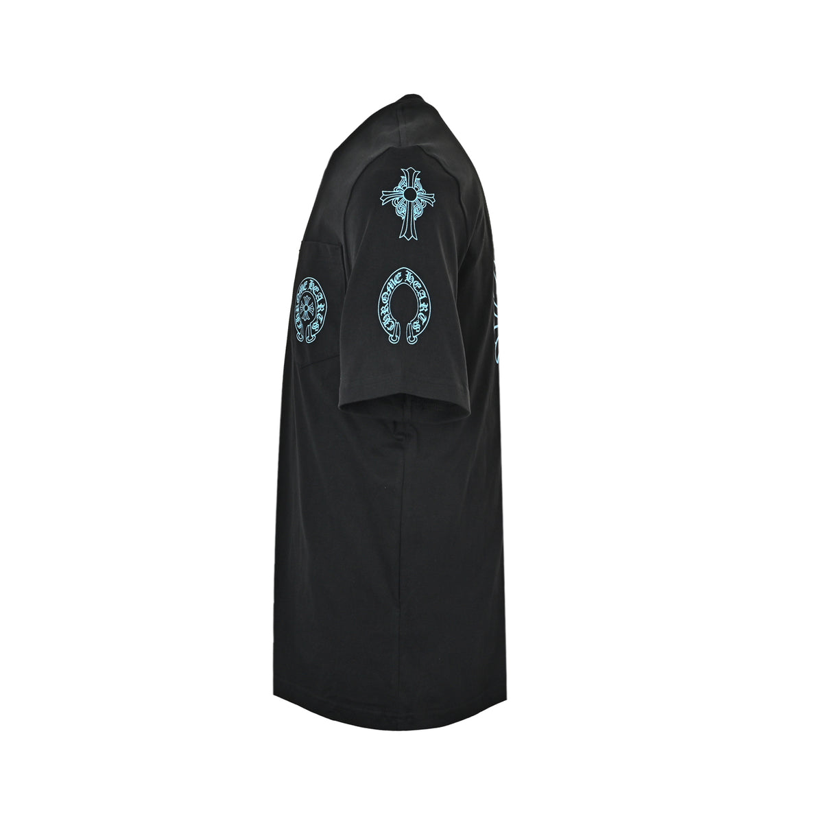 Chrome Hearts Blue Cross Print Short Sleeves