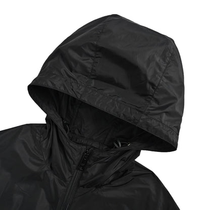 Prada regenerated nylon black and gray patchwork hooded jacket