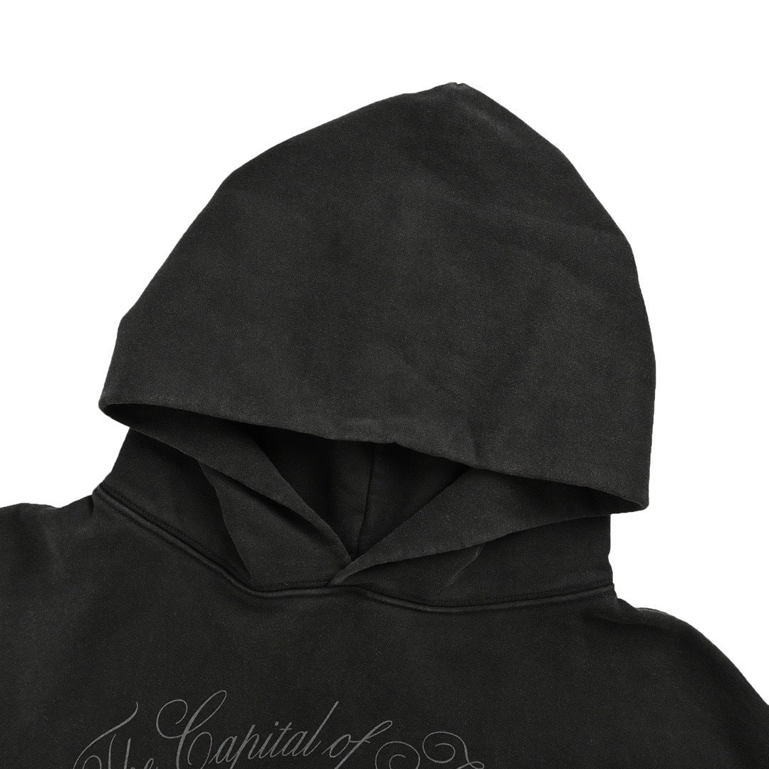 Balenciaga/Balanciaga 24Fw Tower print washed hooded sweatshirt