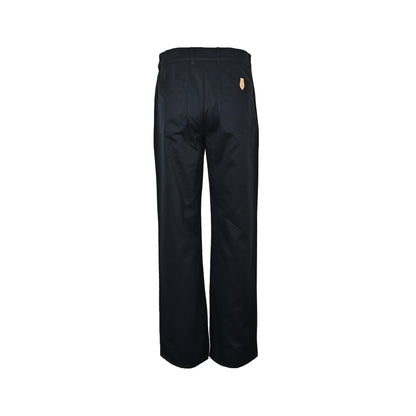Louis Vuitton pocket leather silk cotton crepe trousers