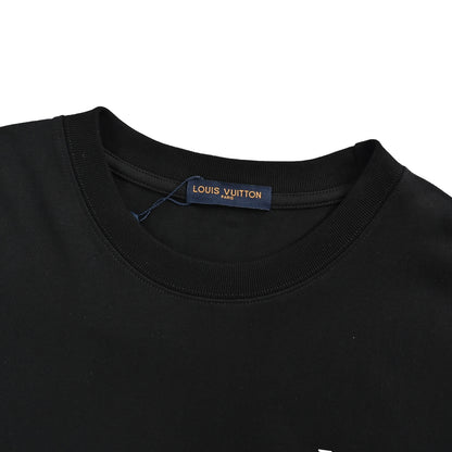 Louis Vuitton rivets, hot-drilled and glued letter short sleeves
