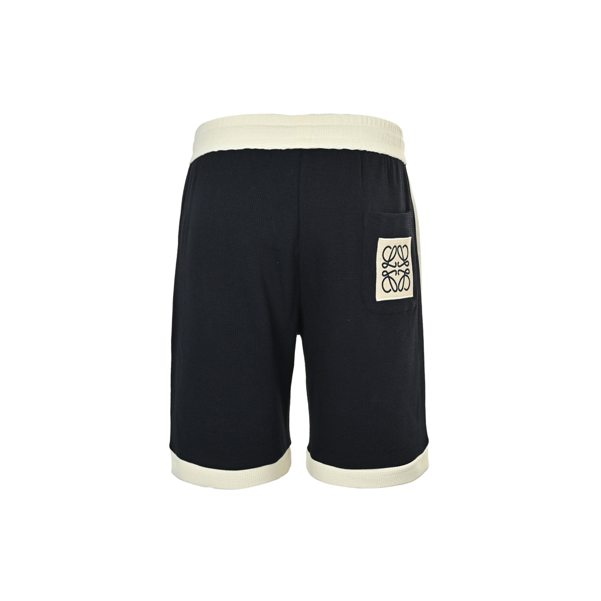 Loewe/Luoyiwei contrast waffle embroidered logo shorts
