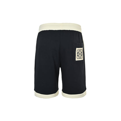 Loewe/Luoyiwei contrast waffle embroidered logo shorts