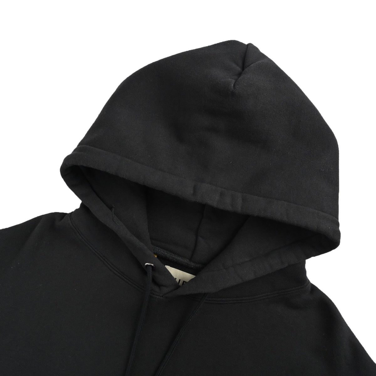 GALLERY DEPT mottled yellow French print hooded sweatshirt